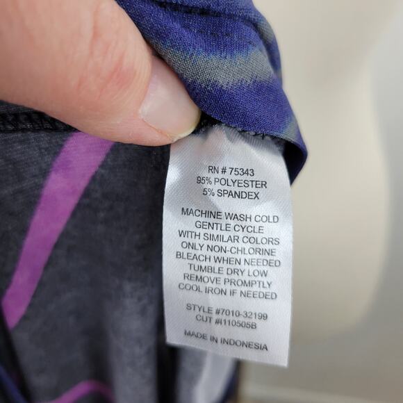 Saint Tropez West Sleeveless Jersey Collared Dress Size 4 Bright Blue Purple - Picture 7 of 8